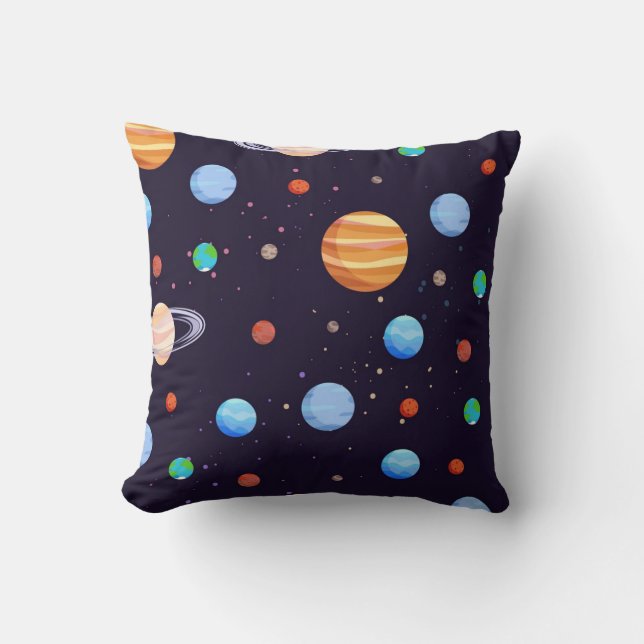 Cojín Decorativo Patrón espacial (Anverso)