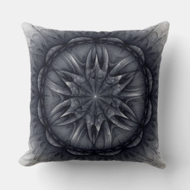 Cojín Decorativo Patrón espiritual floreado negro