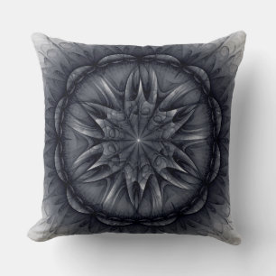 Cojín Decorativo Patrón espiritual floreado negro