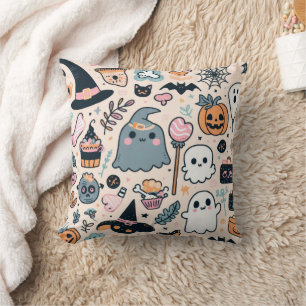 Cojín Decorativo Patrón espumoso de Halloween de Pastel - Corto