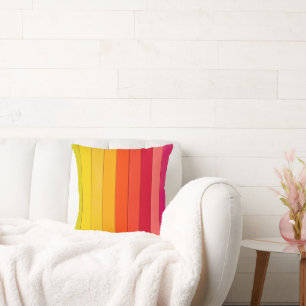 Cojín Decorativo Patrón Estético de Color Vibrante Decorativo 
