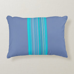 Cojín Decorativo Patrón estilizado de rayas azules moderno