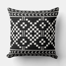 Cojín Decorativo Patrón étnico de moda geométrico en blanco y negro