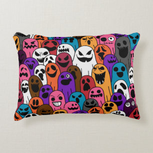 Cojín Decorativo Patrón fantasma Escarcha espeluznante de Halloween