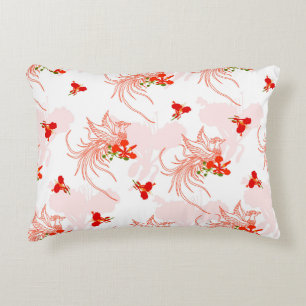Cojín Decorativo Patrón Fénix Bird Y Phoenix Flower Seamless