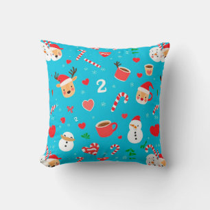 Cojín Decorativo Patrón festivo de los navidades