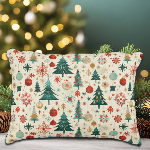Cojín Decorativo Patrón festivo de vacaciones de invierno