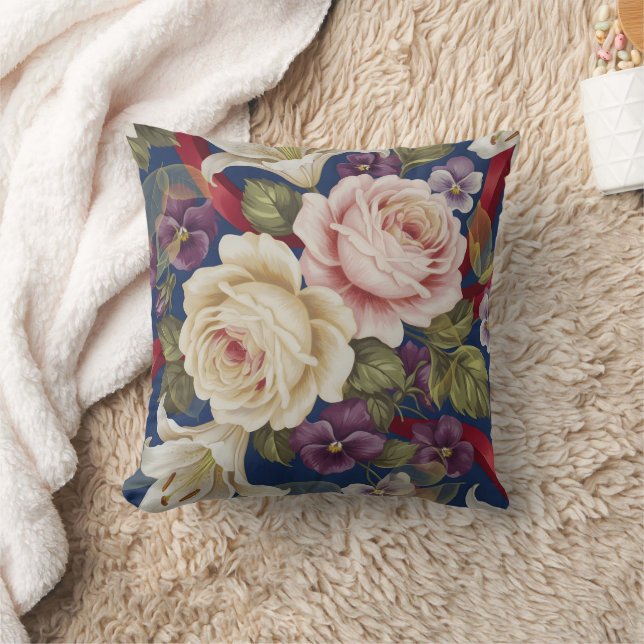Cojín Decorativo Patrón floral (Manta)