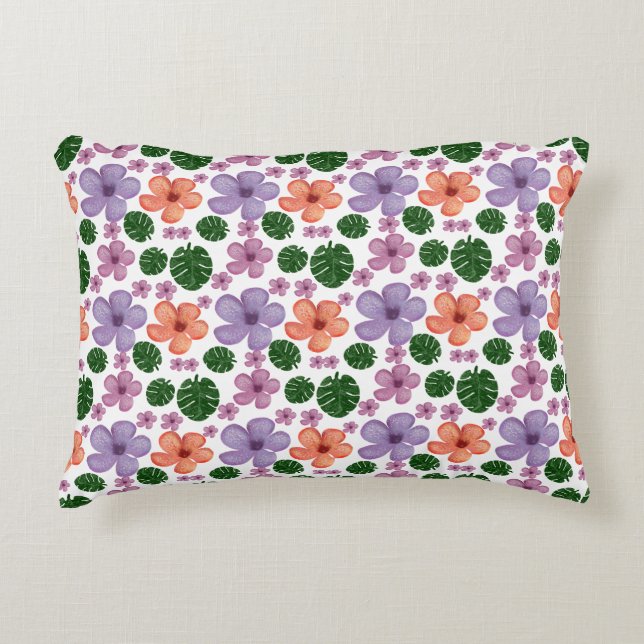 Cojín Decorativo patrón floral (Anverso)