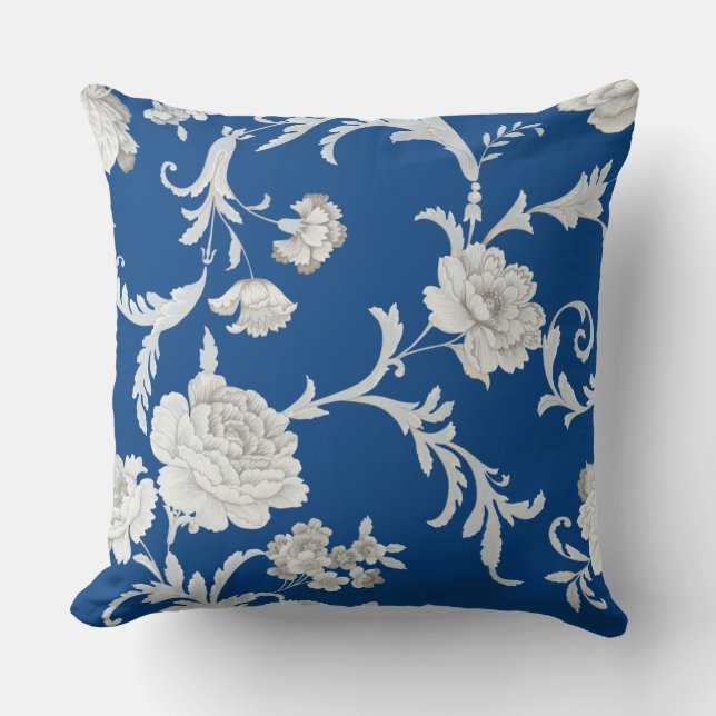 Cojín Decorativo Patrón floral (Anverso)