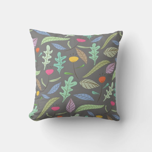Cojín Decorativo Patrón floral (Anverso)