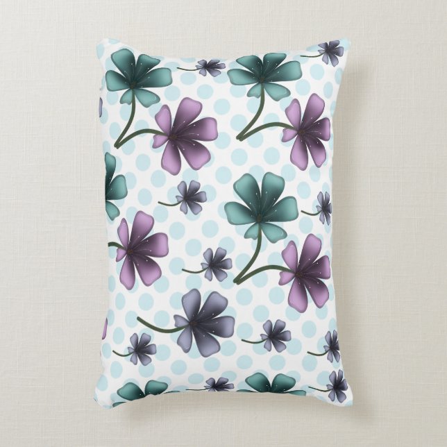 Cojín Decorativo Patrón floral  (Frente (Vertical))
