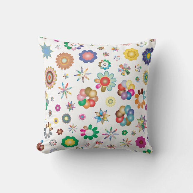 Cojín Decorativo Patrón Floral (Anverso)