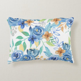 Cojín Decorativo Patrón floral azul