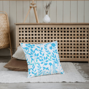 Cojín Decorativo Patrón floral azul.ST01 No BG