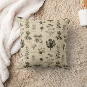 Cojín Decorativo Patrón floral botánico vintage (11)