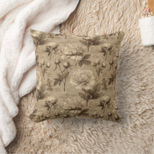 Cojín Decorativo Patrón floral botánico vintage (2)