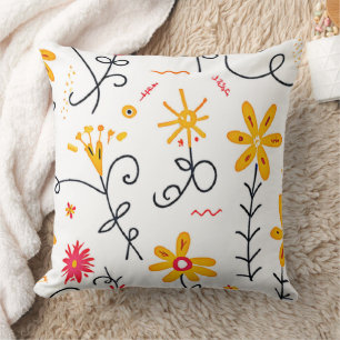 Cojín Decorativo Patrón Floral Caprichoso