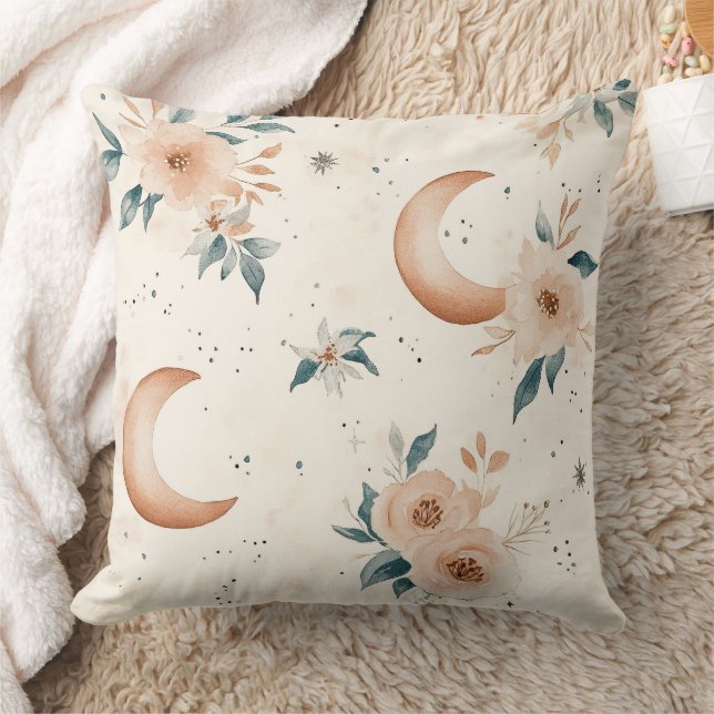 Cojín Decorativo Patrón floral celestial (1) (Manta)