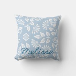 Cojín Decorativo Patrón floral clásico - ¡Elige tu color!