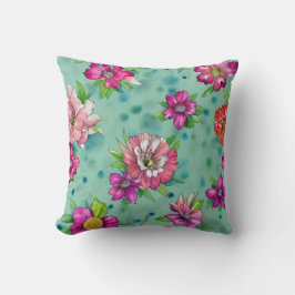 Cojín Decorativo Patrón floral colorido