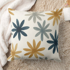 Cojín Decorativo Patrón floral cremoso atenuado