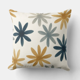 Cojín Decorativo Patrón floral cremoso atenuado