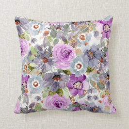 Cojín Decorativo Patrón floral de acuarela