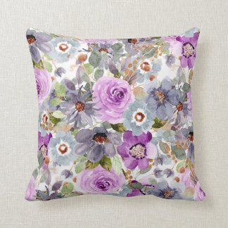 Cojín Decorativo Patrón floral de acuarela
