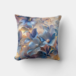 Cojín Decorativo Patrón floral de acuarela caprichosa