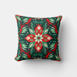 Cojín Decorativo Patrón floral de arte abstracto con inspiración vi