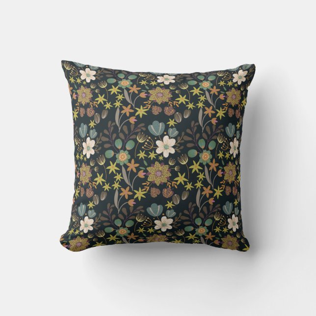 Cojín Decorativo Patrón floral de bonito (Anverso)