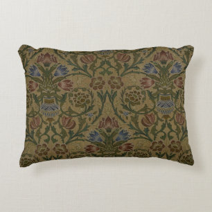 Cojín Decorativo Patrón Floral de Brocado Vintage de William Morris