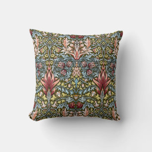 Cojín Decorativo Patrón floral de cabeza de serpiente de William Mo