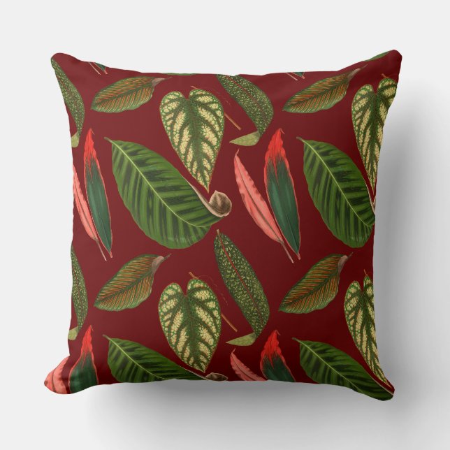 Cojín Decorativo Patrón floral de época de verano (Anverso)