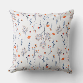 Cojín Decorativo Patrón floral de flores botánicas de 20" x 20"