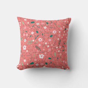 Cojín Decorativo Patrón floral de Ilustracion de flores de otoño