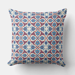 Cojín Decorativo Patrón Floral de Iznik