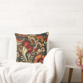 Cojín Decorativo Patrón floral de jardín mediterráneo