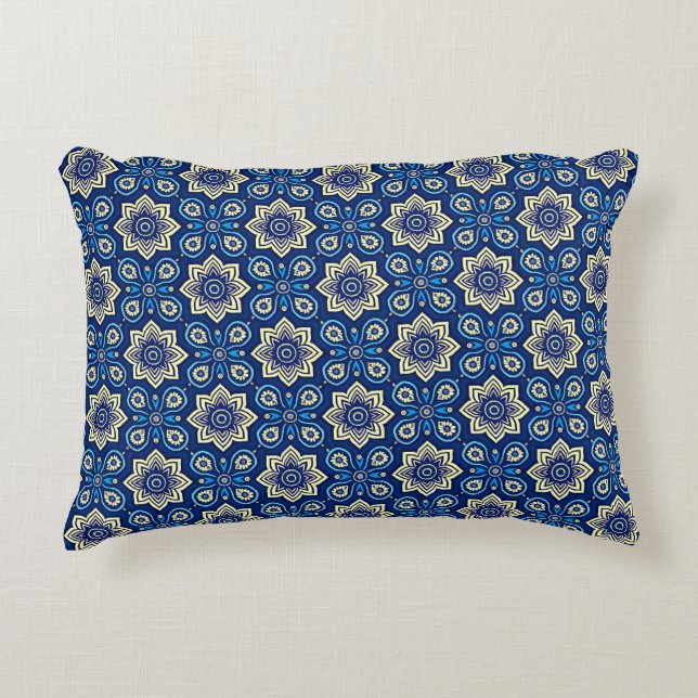 Cojín Decorativo Patrón floral de Moda Boho de estilo (Anverso)