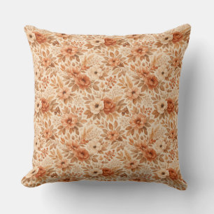 Cojín Decorativo Patrón floral de otoño acogedor