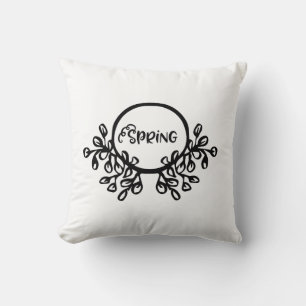 Cojín Decorativo Patrón floral de primavera vibrante   Colorida Nat