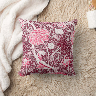 Cojín Decorativo Patrón floral de rosa dorada William Morris
