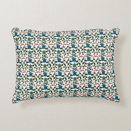 Cojín Decorativo Patrón floral de tortuga marina tropical | Océano