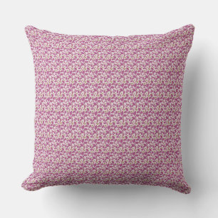 Cojín Decorativo Patrón floral de viña botánica rosa Diseño de la n