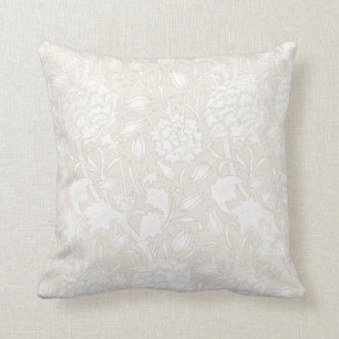 Cojín Decorativo Patrón floral de William Morris en Sepia