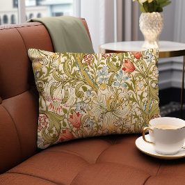 Cojín Decorativo Patrón floral de William Morris Lily Art Nouveau