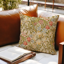 Cojín Decorativo Patrón floral de William Morris Lily Art Nouveau