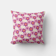 Patrón floral decorativo rosa púrpura Astra modern