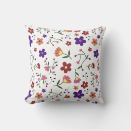 Cojín Decorativo Patrón floral dibujado a mano
